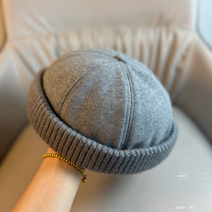 🧶 Cozy Head Coverage, Toasty Warmth | Unisex Warm Knit Brimless Docker Cap