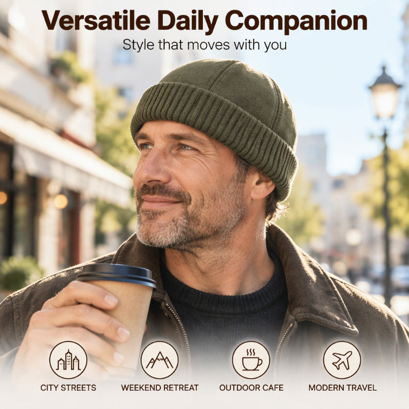 🧶 Cozy Head Coverage, Toasty Warmth | Unisex Warm Knit Brimless Docker Cap