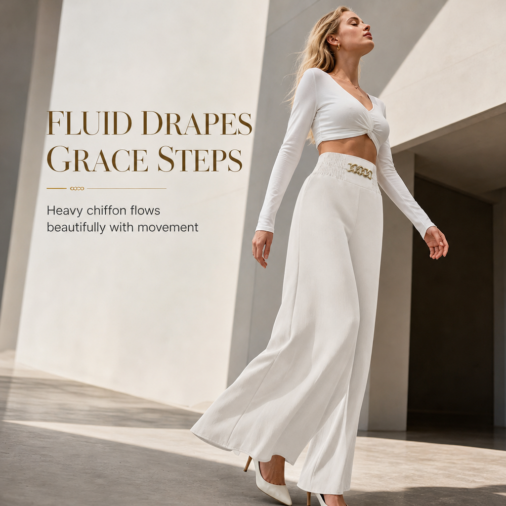 Women's Casual High-Waisted Wide-Leg Pants