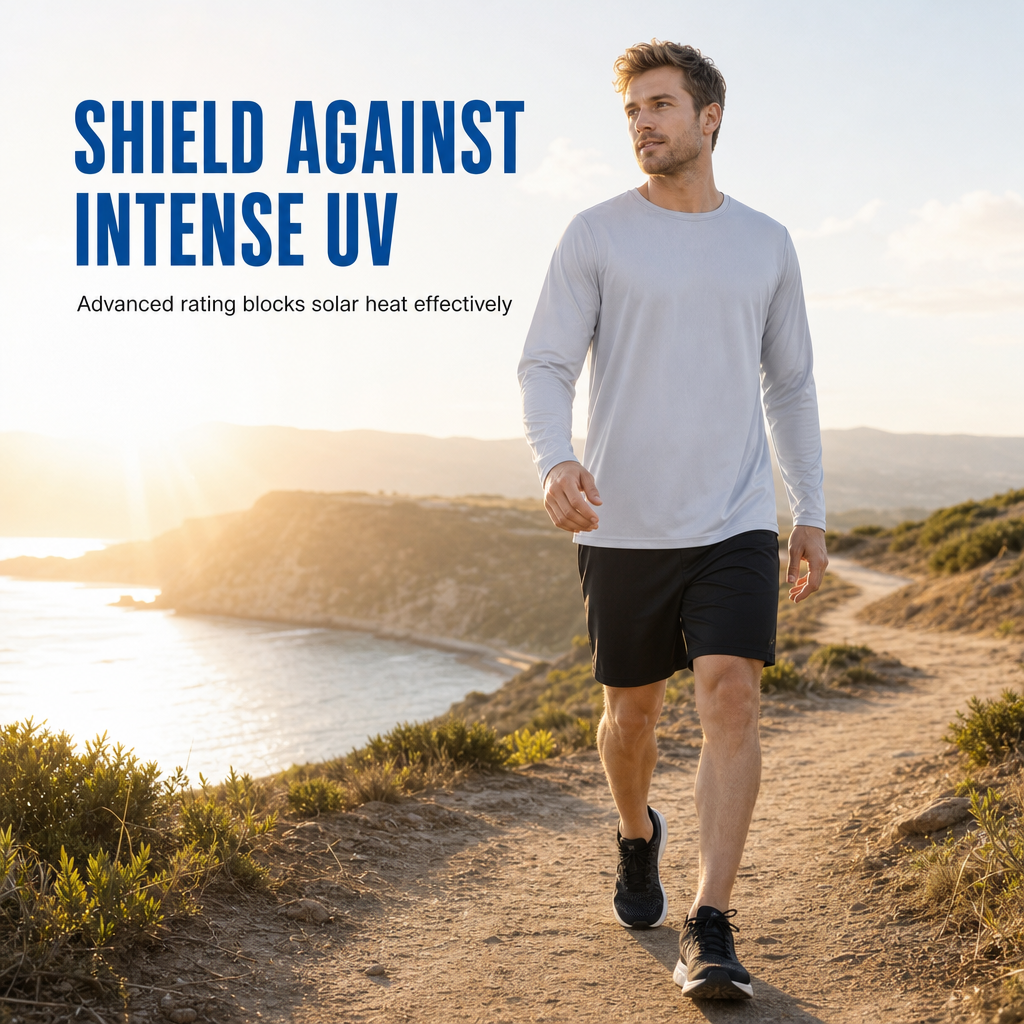 💨 Stay-Dry Freshness, Easy Everyday Comfort | Men's Quick-Dry Crew Neck Long Sleeve Shirt