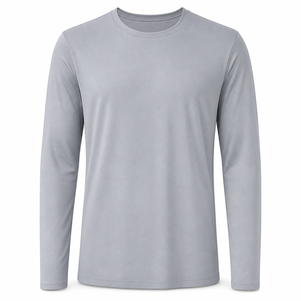 💨 Stay-Dry Freshness, Easy Everyday Comfort | Men's Quick-Dry Crew Neck Long Sleeve Shirt