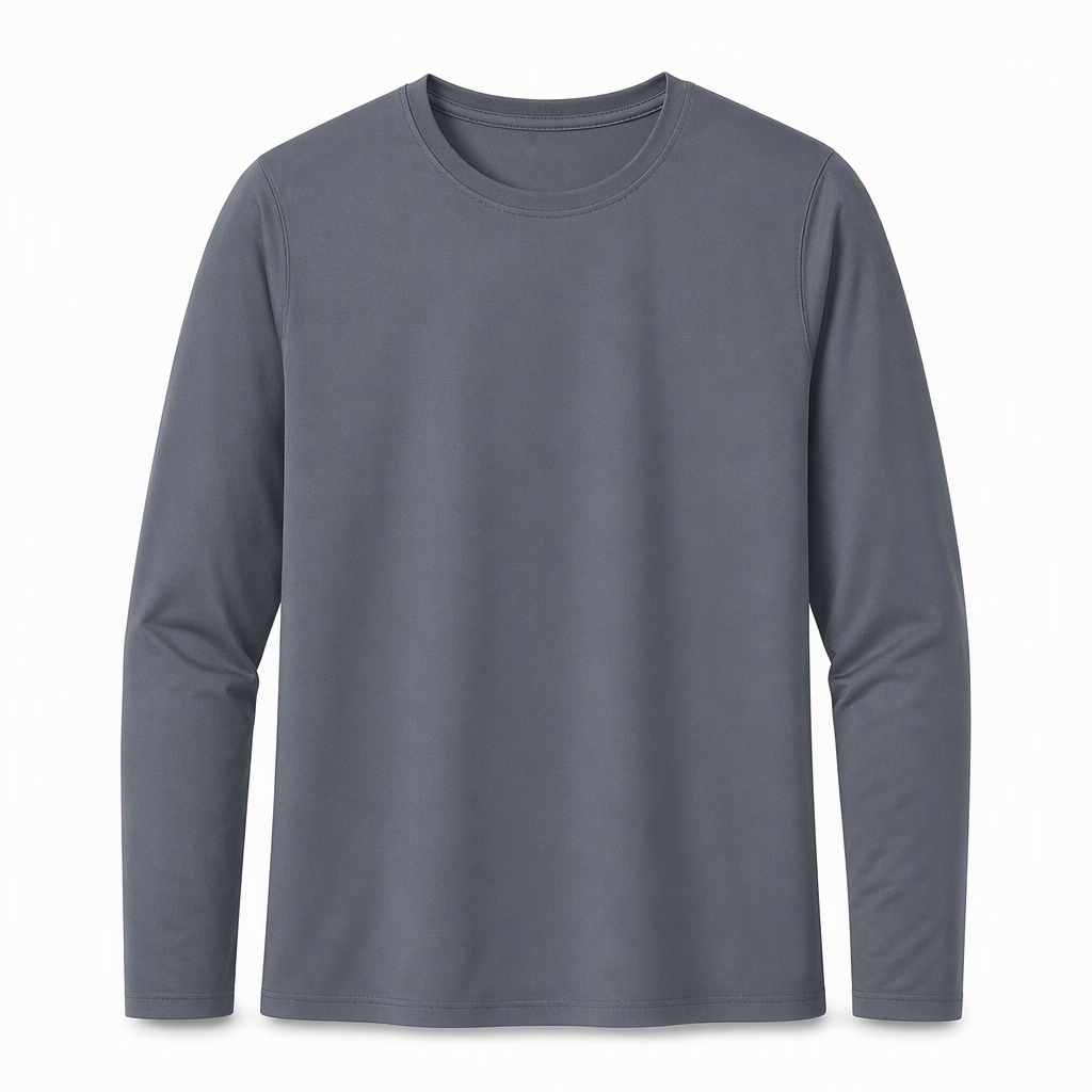 💨 Stay-Dry Freshness, Easy Everyday Comfort | Men's Quick-Dry Crew Neck Long Sleeve Shirt