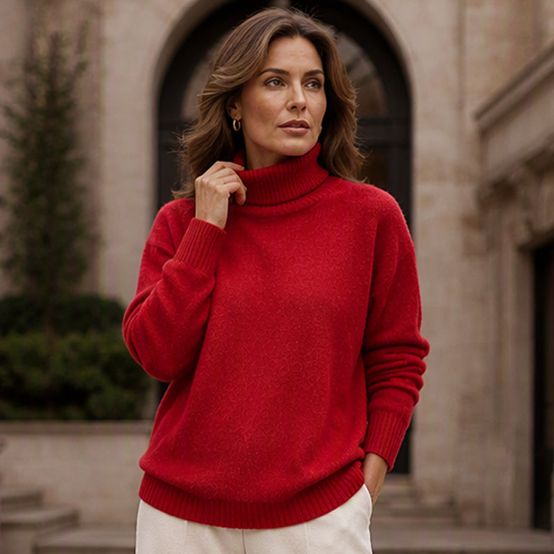 ✨ Women's Turtleneck Knit Sweater: Soft Touch & Flattering Fit 🍂
