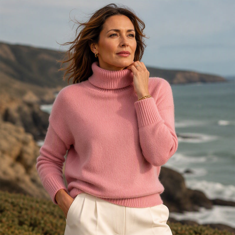 ✨ Women's Turtleneck Knit Sweater: Soft Touch & Flattering Fit 🍂