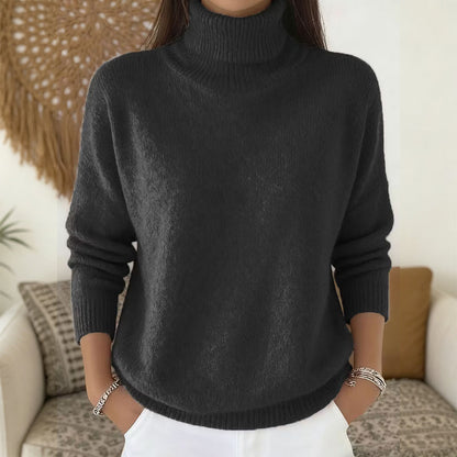 ✨ Women's Turtleneck Knit Sweater: Soft Touch & Flattering Fit 🍂