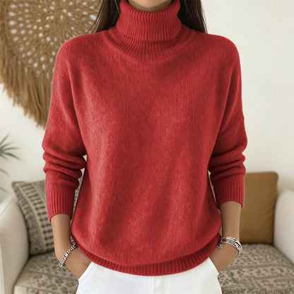 ✨ Women's Turtleneck Knit Sweater: Soft Touch & Flattering Fit 🍂