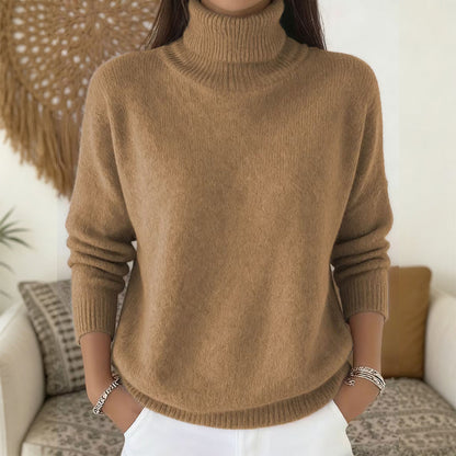 ✨ Women's Turtleneck Knit Sweater: Soft Touch & Flattering Fit 🍂