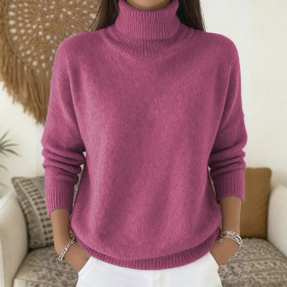 ✨ Women's Turtleneck Knit Sweater: Soft Touch & Flattering Fit 🍂