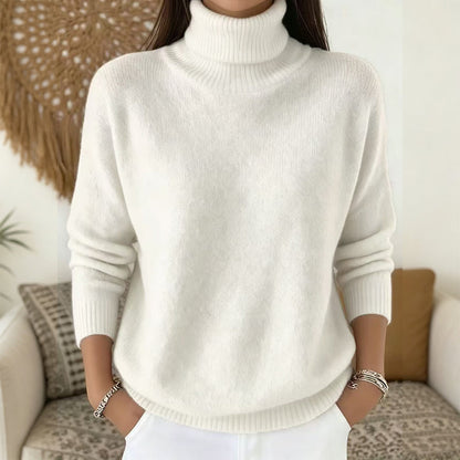 ✨ Women's Turtleneck Knit Sweater: Soft Touch & Flattering Fit 🍂