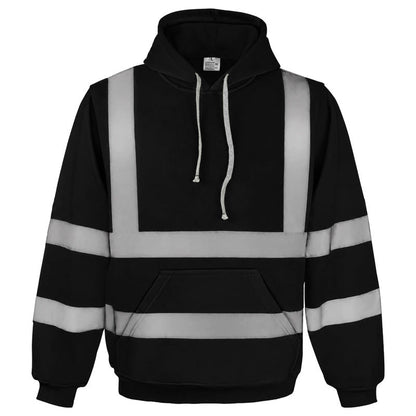 🦺 Be-Seen Confidence, Easy On/Off | Men's High Visibility Reflective Zipper Hoodie