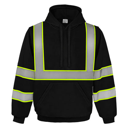 🦺 Be-Seen Confidence, Easy On/Off | Men's High Visibility Reflective Zipper Hoodie