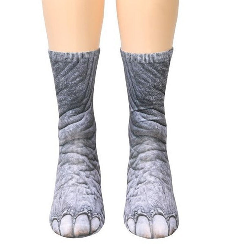 Unisex Adult & Kids Animal Paw Crew Socks
