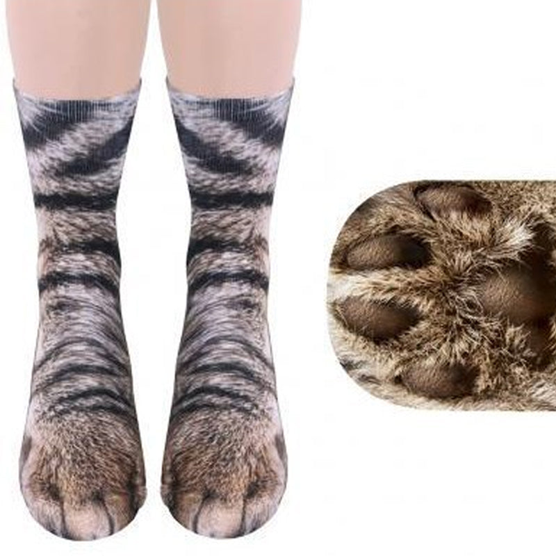 Unisex Adult & Kids Animal Paw Crew Socks