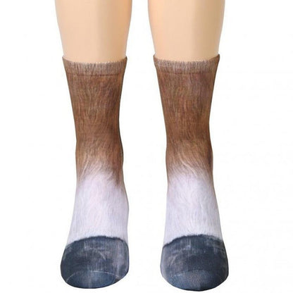 Unisex Adult & Kids Animal Paw Crew Socks