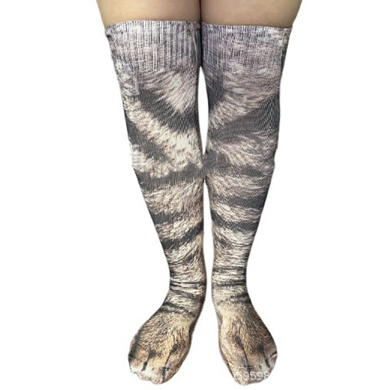 Unisex Adult & Kids Animal Paw Crew Socks
