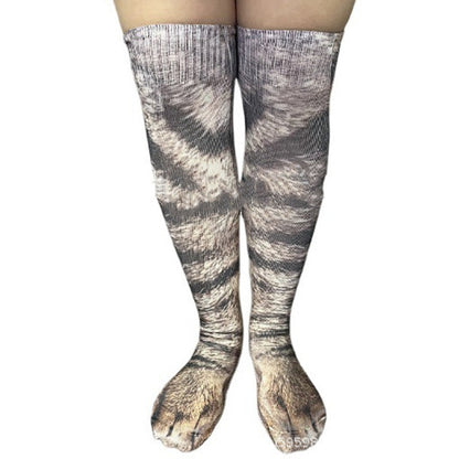 Unisex Adult & Kids Animal Paw Crew Socks