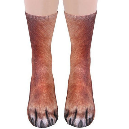 Unisex Adult & Kids Animal Paw Crew Socks