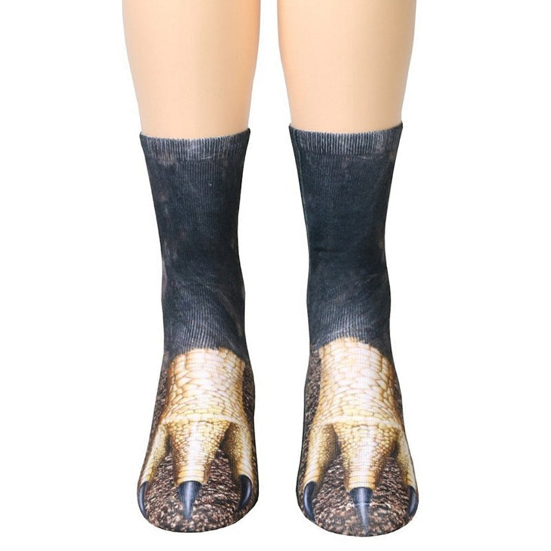 Unisex Adult & Kids Animal Paw Crew Socks