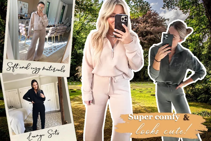 💝LAST DAY SALE 50% OFF!!⚡🎀Women's 2 Piece Casual Outfits Sweatsuit Set