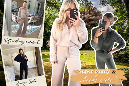 💝LAST DAY SALE 50% OFF!!⚡🎀Women's 2 Piece Casual Outfits Sweatsuit Set