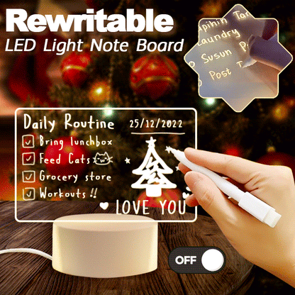Rewritable LED Light Drawing Board Set