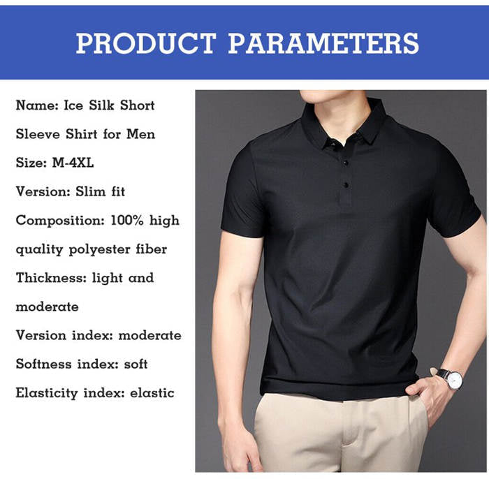 Ice Silk Short-sleeved Men's Polo Shirt-11
