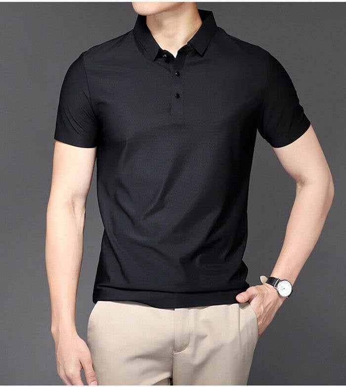 Ice Silk Short-sleeved Men's Polo Shirt-7