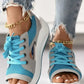 💟Summer Warm-Up Prromotion-Contrast Paneled Cutout Lace-up Muffin Sandals💟