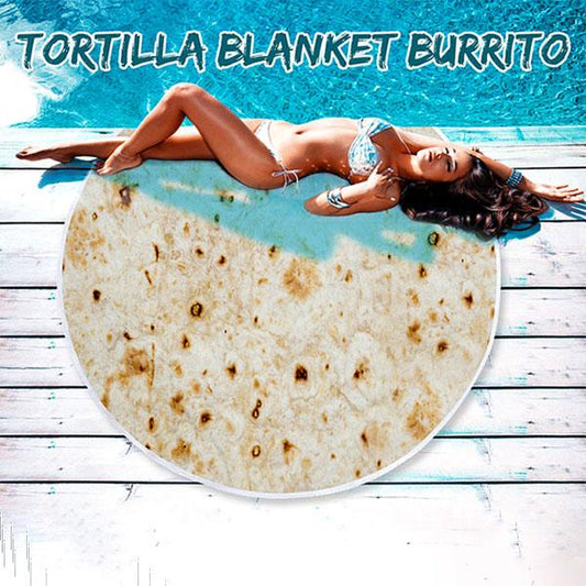 Ultra Soft Tortilla Burrito Flannel Blanket