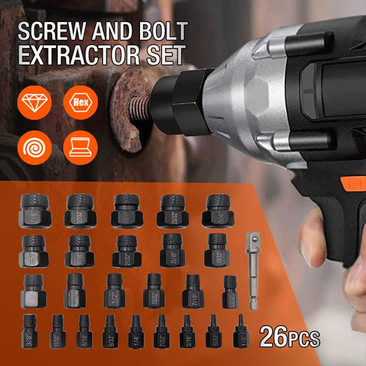 Free Shipping✨26pcs Broken Screw and Bolt Extractor Set