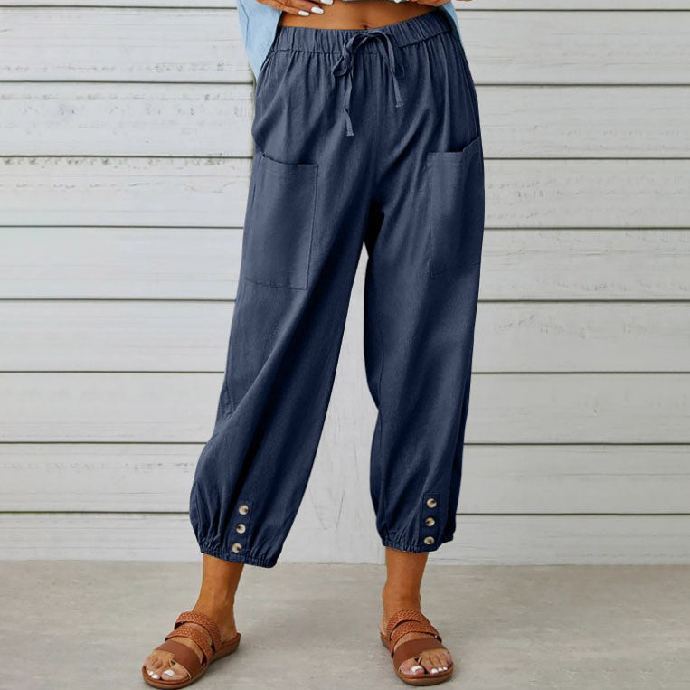 🌈Women's Loose Straight-leg Cotton Linen Pants🌸Buy 2 get 10% Off Extra Auto & Free Shipping🌸