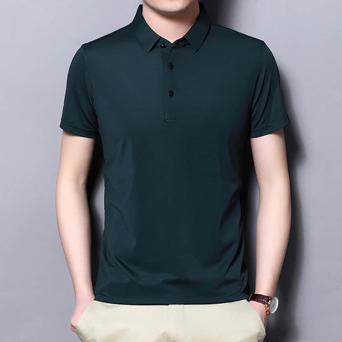Ice Silk Short-sleeved Men's Polo Shirt-10