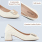 Genuine Soft Leather Dual Wearing Chunky Heels Anti-Fatigue Women's Shoes