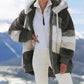 Buy 2 free shipping-49% OFF RCONTRASTING CUDDLY PADDED COAT SPECIAL OFFE