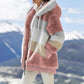 Buy 2 free shipping-49% OFF RCONTRASTING CUDDLY PADDED COAT SPECIAL OFFE