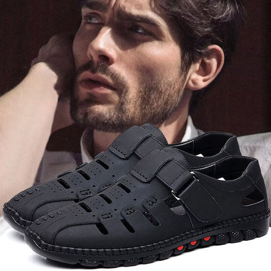🔥Last Day Sale 50%-Stylish Leather Hollow Sandals🔥Buy 2 get 10% Off Extra Auto & Free Shipping