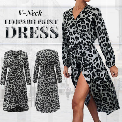 ✨V-Neck Leopard Print Dress-🌟Buy 2 Automatic 10% Off & Free Shipping🌟