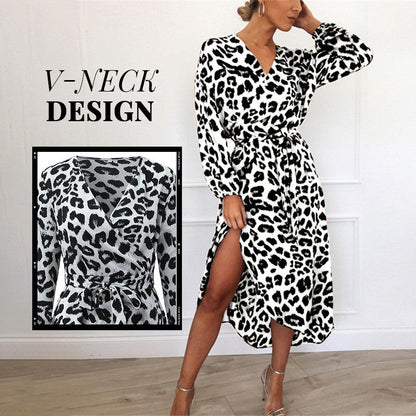 ✨V-Neck Leopard Print Dress-🌟Buy 2 Automatic 10% Off & Free Shipping🌟