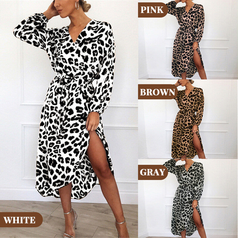 ✨V-Neck Leopard Print Dress-🌟Buy 2 Automatic 10% Off & Free Shipping🌟