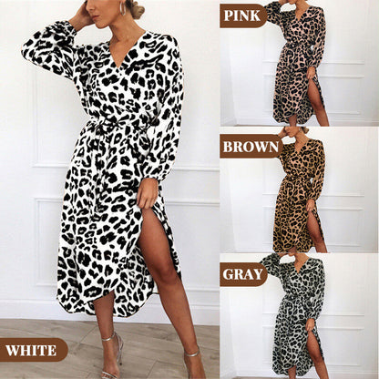 ✨V-Neck Leopard Print Dress-🌟Buy 2 Automatic 10% Off & Free Shipping🌟