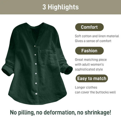 Japanese Style Handmade Linen Cotton Casual Loose Shirt（🔥Buy 2 Automatic 10% Off & Free Shipping🔥）