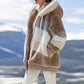 Buy 2 free shipping-49% OFF RCONTRASTING CUDDLY PADDED COAT SPECIAL OFFE