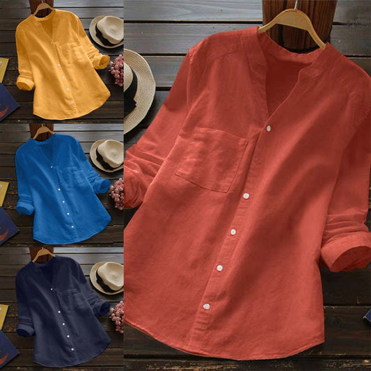 Japanese Style Handmade Linen Cotton Casual Loose Shirt（🔥Buy 2 Automatic 10% Off & Free Shipping🔥）
