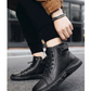 Black Warm Leather Boots