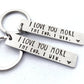 💓 "I love you more in the end I win" Funny keychain for birthday