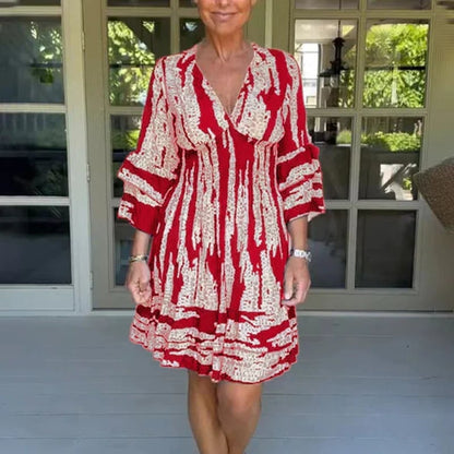 🔥HOT SALE 49% OFF🔥V Neck Three Quarter Sleeve Dress