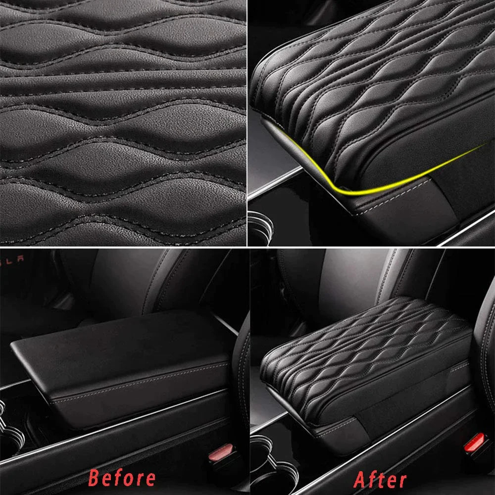  Leather Car Armrest Box Pad, [Universal Style