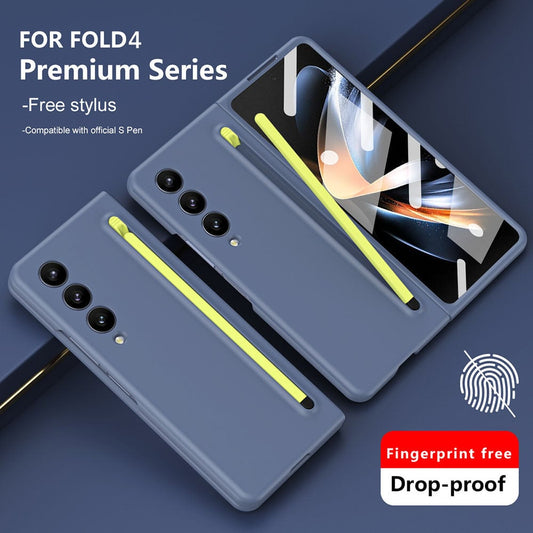 All-in-one Anti-fall Protective Case With Pen Tray Shell and Film Phone Case For Samsung Galaxy Fold 4 Fold 5