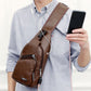 Exquisite Gift - Men's Multifunctional High Quality Leather Chest Bag