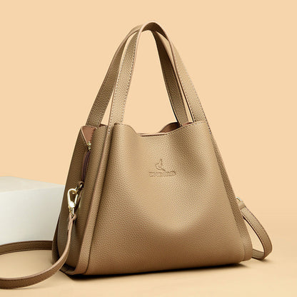 Best Gift for Her - Fashionable Classic Multi-Functional Soft Embossed Leather Bag